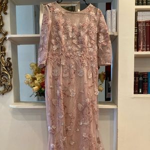 Stunning light pink beaded gown size 12